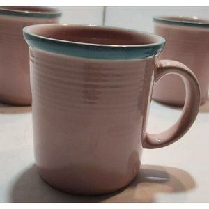 Vintage/Retro Rio MCM Century Pink & Turquoise Coffee/Tea Cups Set of 4